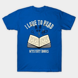 I Love To Read Mystery Books - Cute Book Art T-Shirt